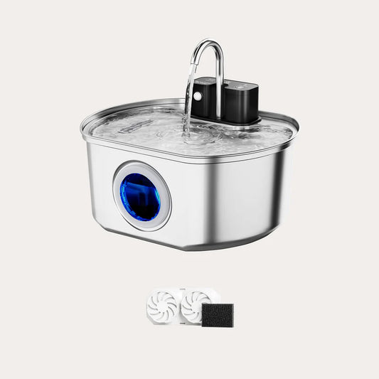 Stainless Steel Powered Cat Water Fountain